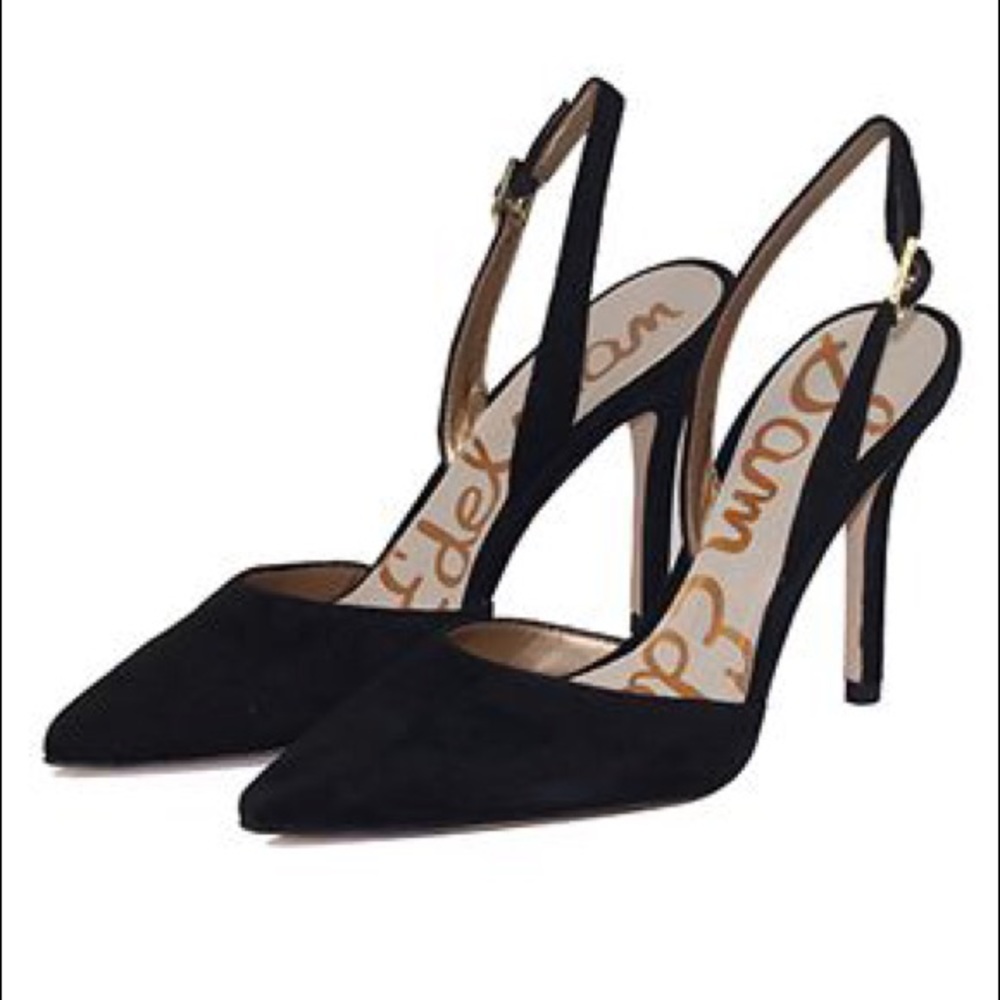 Sam Edelman Dora black suede heels size 6.5